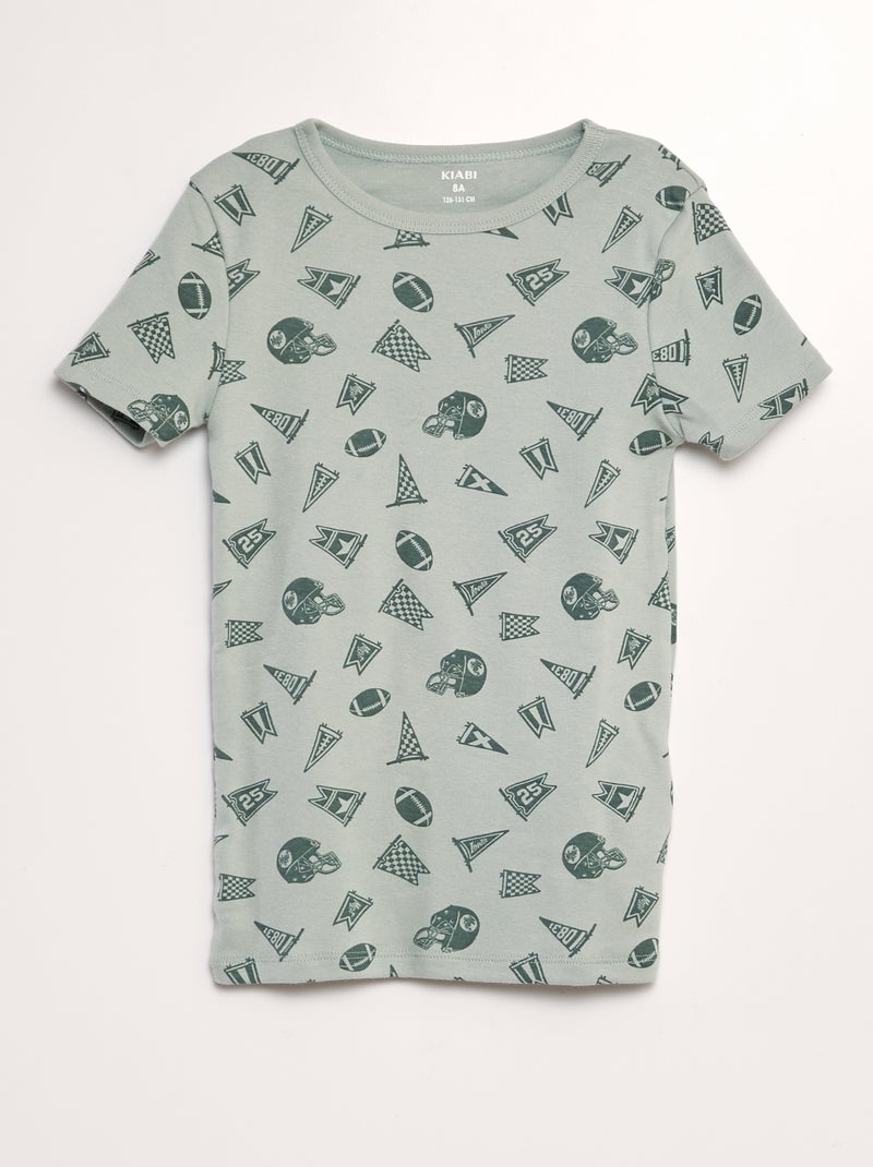 Set di 3 magliette intime a maniche corte VERDE - Kiabi