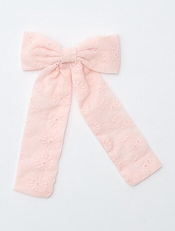 Set di 3 mollette a coccodrillo con fiocco fantasia e nastro