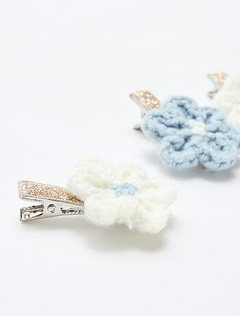 Set di 3 mollette a coccodrillo in macramè