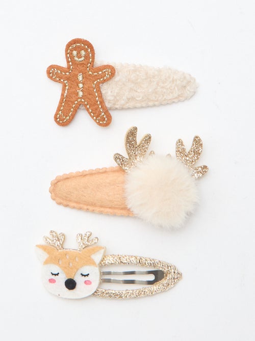 Set di 3 mollette a scatto 'Natale' - Kiabi