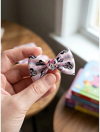 Set di 3 mollette per capelli fiocco in resina minnie disney