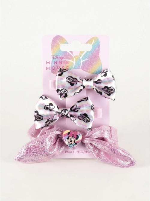 Set di 3 mollette per capelli fiocco in resina minnie disney - Kiabi Set di 3 mollette per capelli fiocco in resina minnie disney - Kiabi