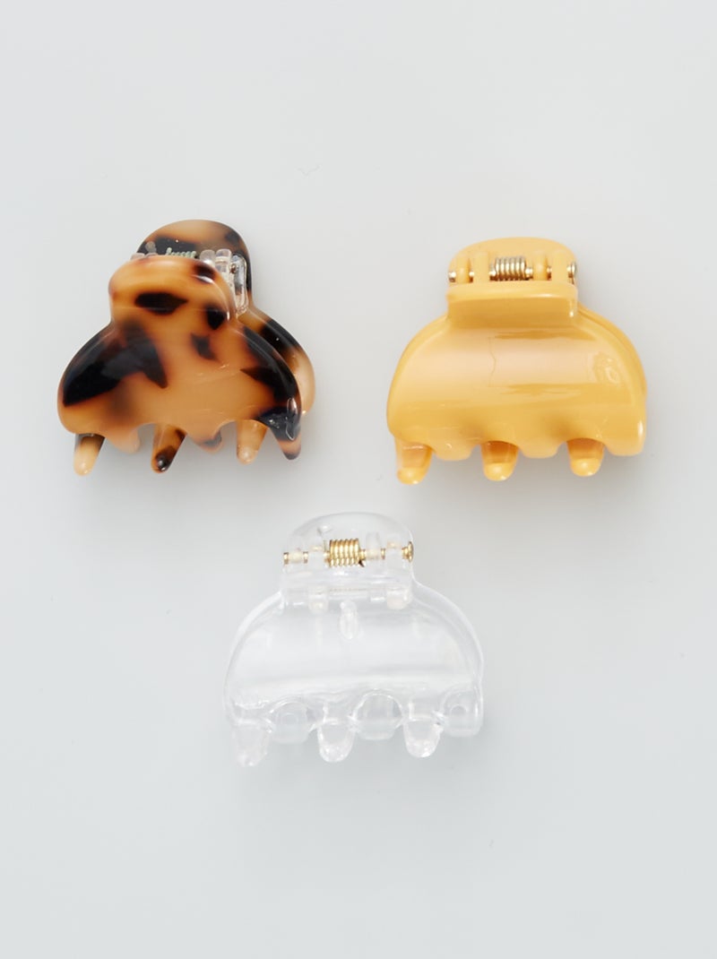 Set di 3 mollette per capelli GIALLO - Kiabi
