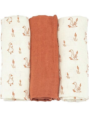 Set di 3 mussole 70x70