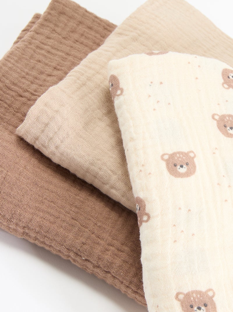 Set di 3 mussole Beige - Kiabi