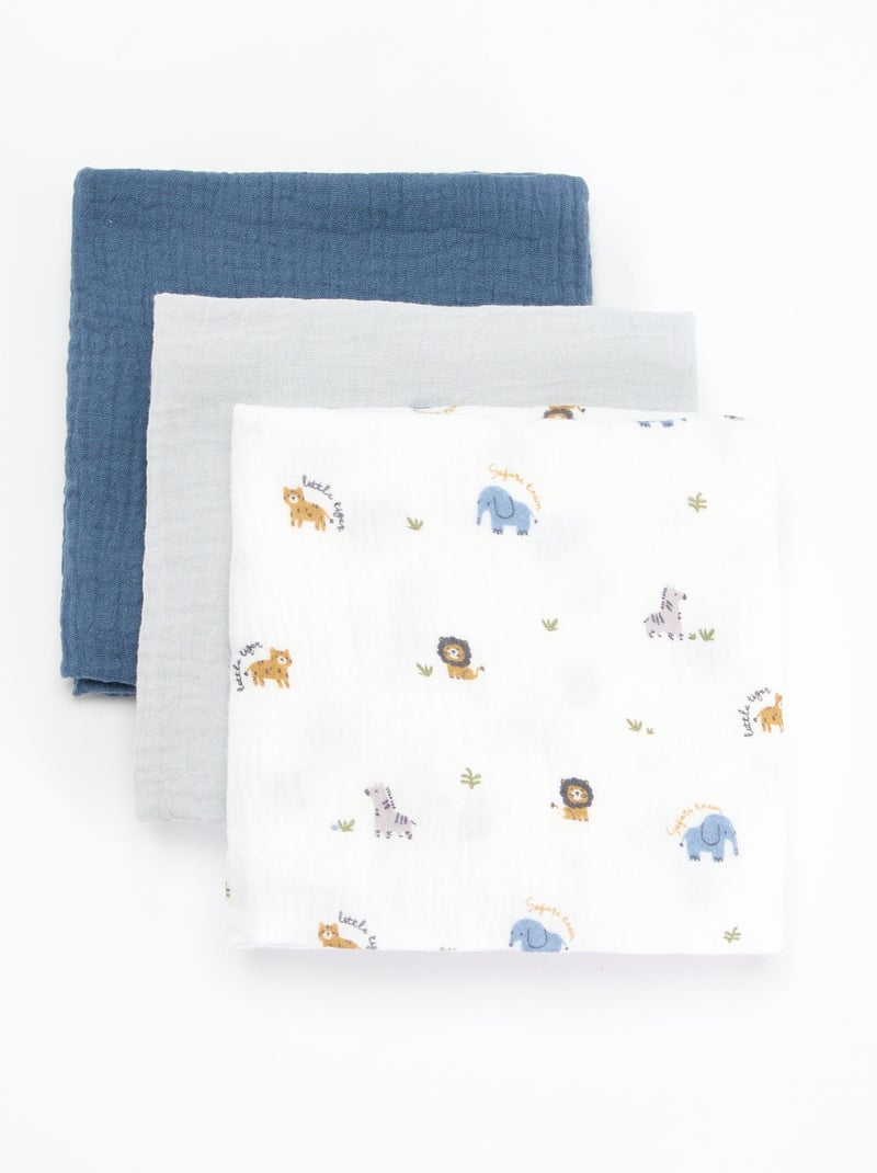 Set di 3 mussole Blu - Kiabi