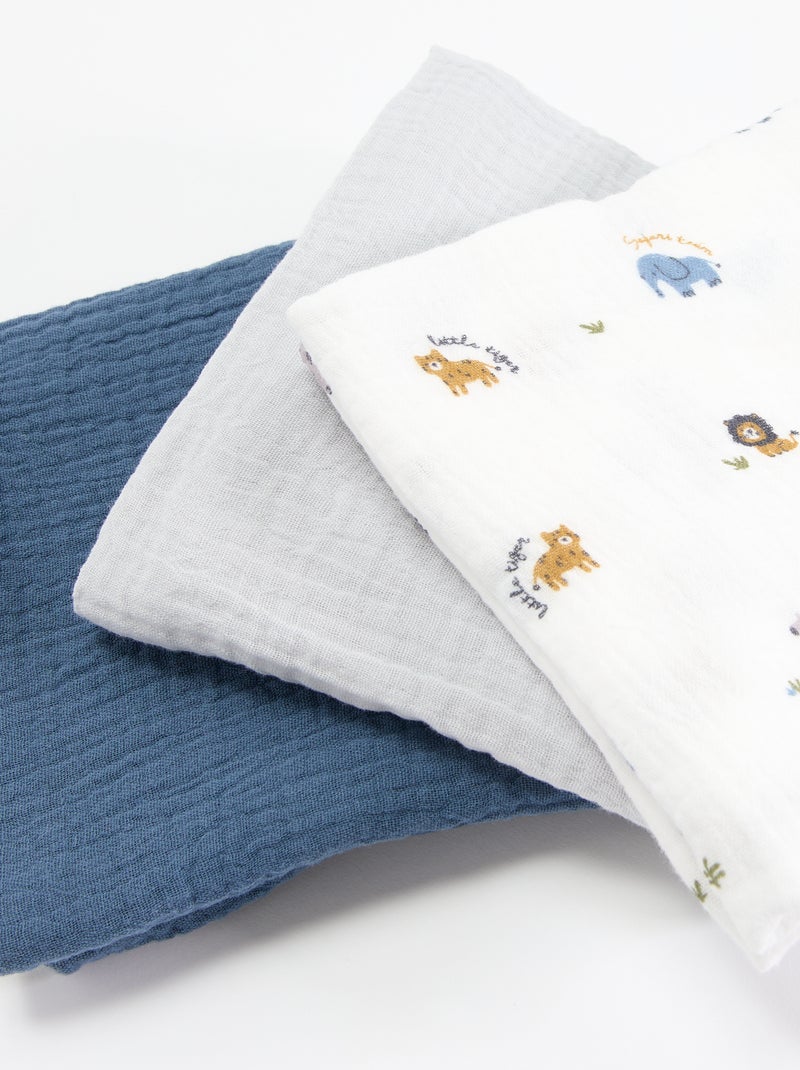Set di 3 mussole Blu - Kiabi