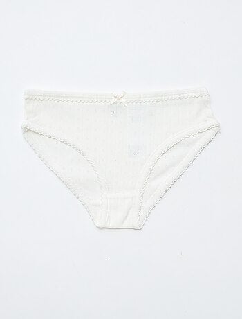 Set di 3 mutandine in maglia operata