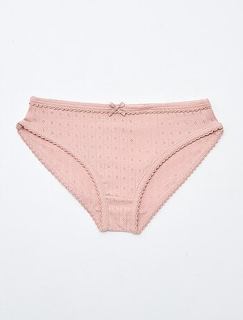 Set di 3 mutandine in maglia operata