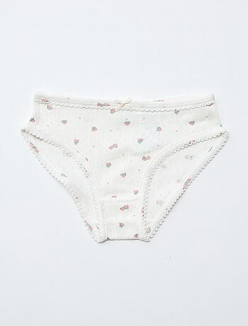 Set di 3 mutandine in maglia operata