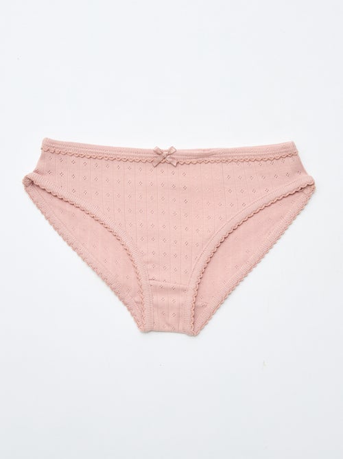 Set di 3 mutandine in maglia operata - Kiabi