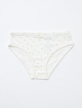 Set di 3 mutandine in maglia operata