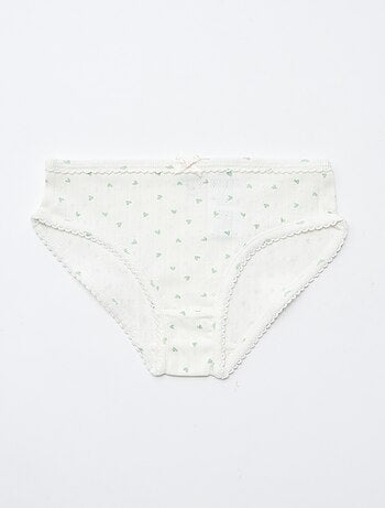 Set di 3 mutandine in maglia operata