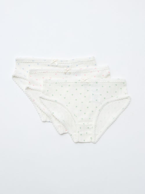 Set di 3 mutandine in maglia operata - Kiabi