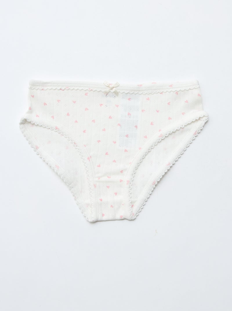 Set di 3 mutandine in maglia operata Bianco - Kiabi