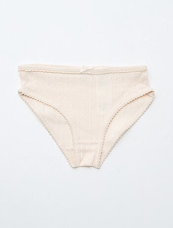 Set di 3 mutandine in maglia operata