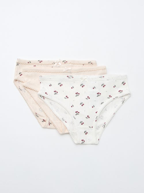 Set di 3 mutandine in maglia operata - Kiabi