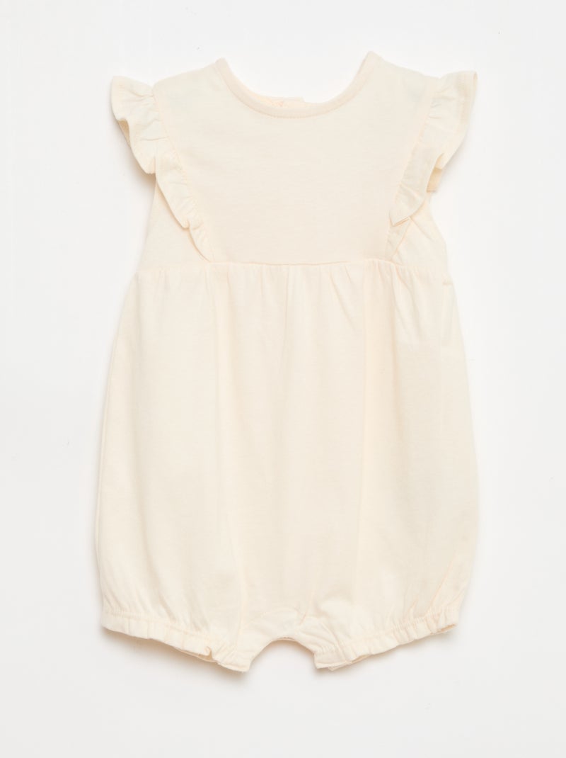 Set di 3 pagliaccetti tinta unita e con volant Arancione - Kiabi