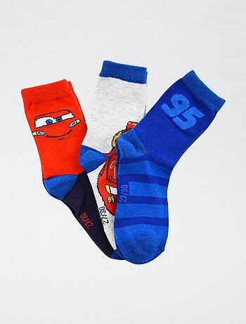 Set di 3 paia di calze 'Disney' 'Cars'