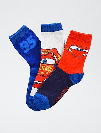 Set di 3 paia di calze 'Disney' 'Cars'