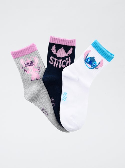 Set di 3 paia di calze 'Disney' 'Stitch' in cotone - Kiabi