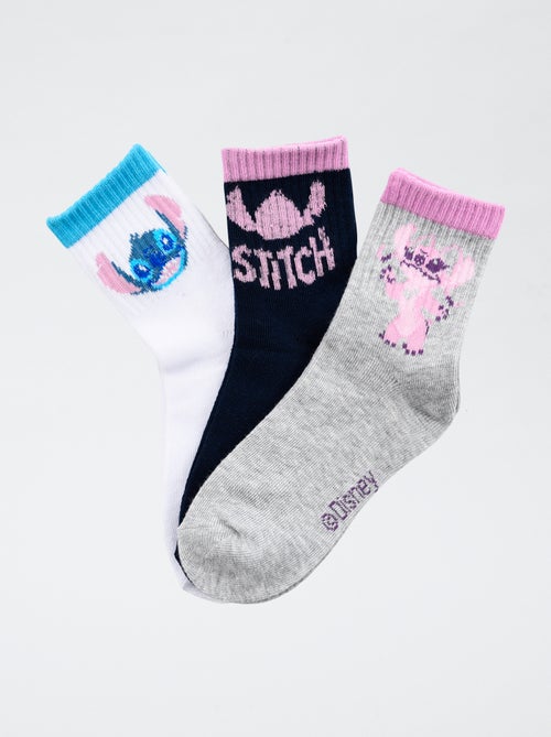 Set di 3 paia di calze 'Disney' 'Stitch' in cotone - Kiabi