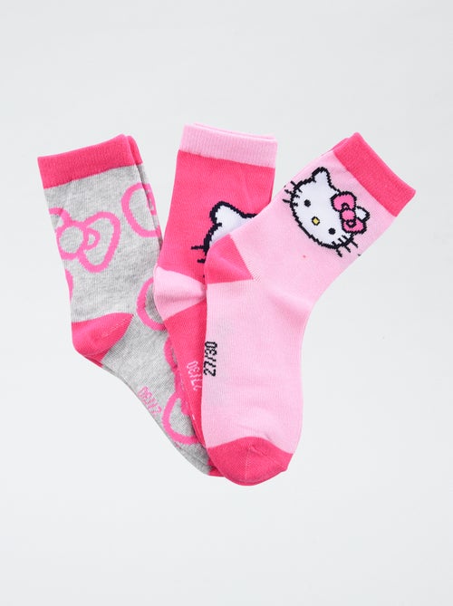 Set di 3 paia di calze 'Hello Kitty' in cotone - Kiabi