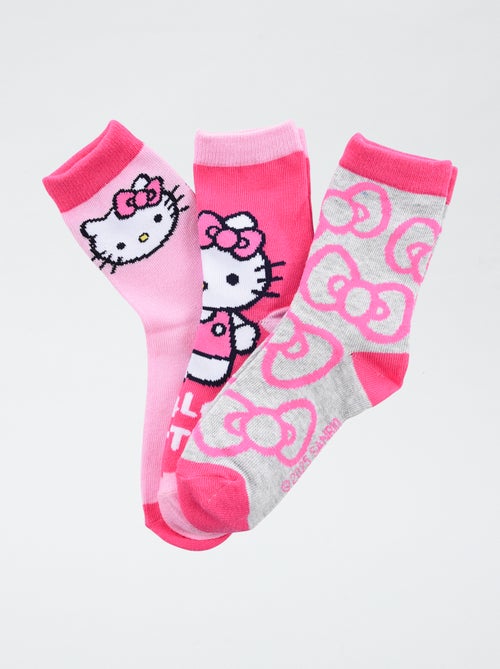 Set di 3 paia di calze 'Hello Kitty' in cotone - Kiabi