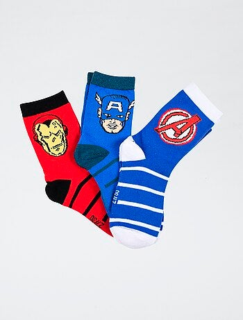 Set di 3 paia di calze 'Marvel' 'Avengers' in cotone