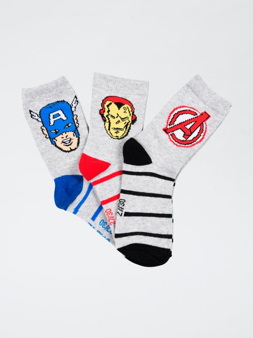 Set di 3 paia di calze 'Marvel' 'Avengers' in cotone - Kiabi
