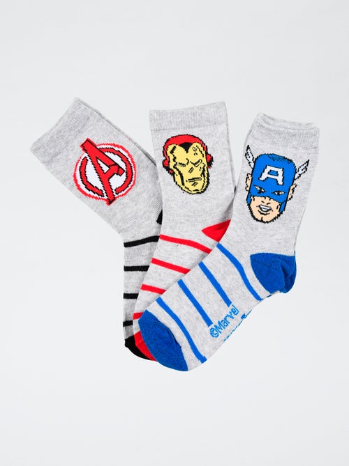 Set di 3 paia di calze 'Marvel' 'Avengers' in cotone - Kiabi