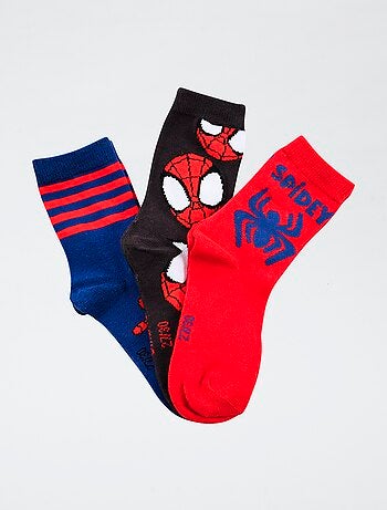 Set di 3 paia di calze 'Marvel' 'Spiderman' in cotone