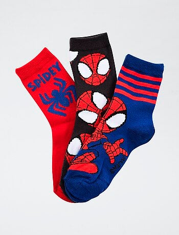 Set di 3 paia di calze 'Marvel' 'Spiderman' in cotone