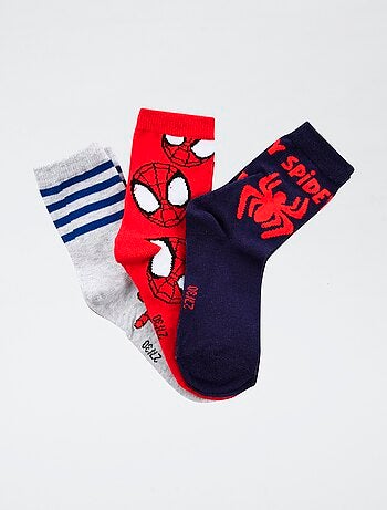 Set di 3 paia di calze 'Marvel' 'Spiderman' in cotone