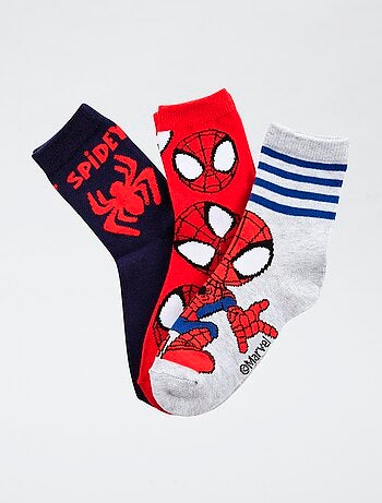 Set di 3 paia di calze 'Marvel' 'Spiderman' in cotone