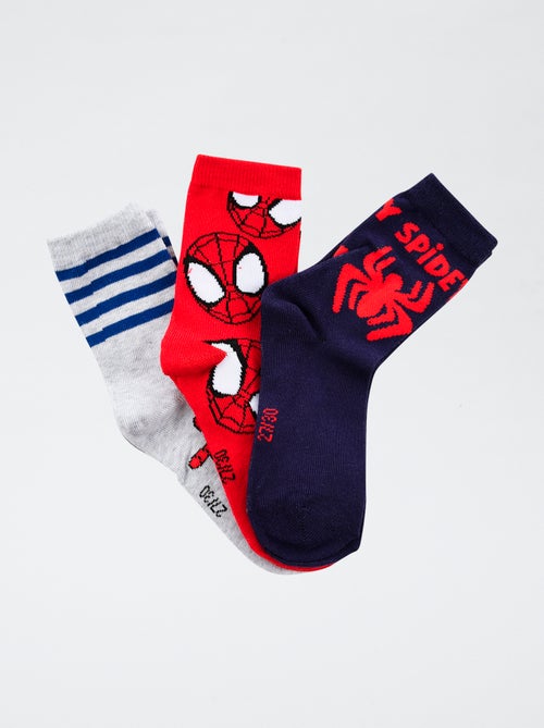 Set di 3 paia di calze 'Marvel' 'Spiderman' in cotone - Kiabi