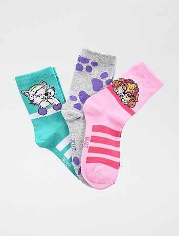 Set di 3 paia di calze 'Paw Patrol' in cotone