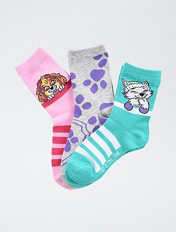 Set di 3 paia di calze 'Paw Patrol' in cotone