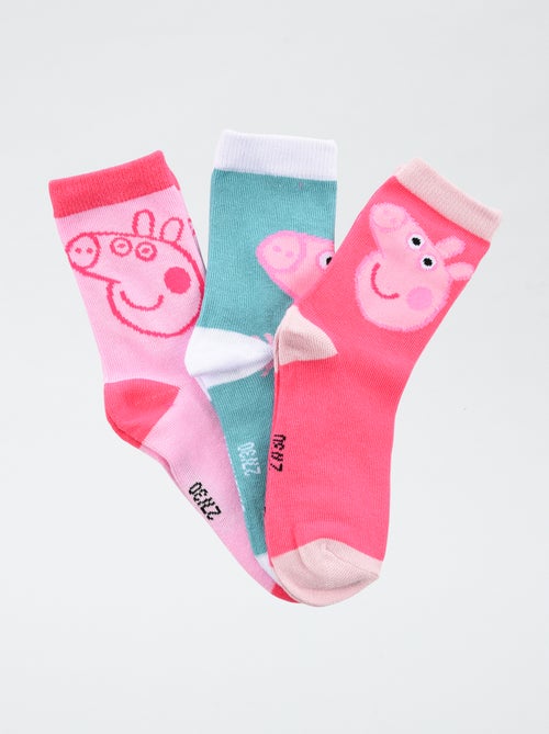 Set di 3 paia di calze 'Peppa Pig' in cotone - Kiabi