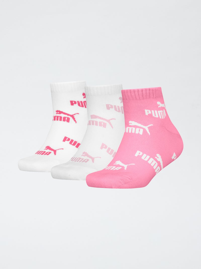 Set di 3 paia di calzini a mezza gamba 'Puma' Rosa - Kiabi
