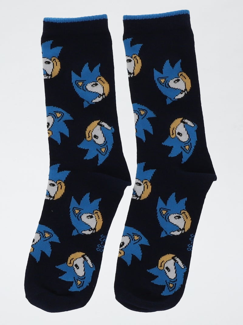 Set di 3 paia di calzini a mezza gamba 'Sonic' Blu - Kiabi