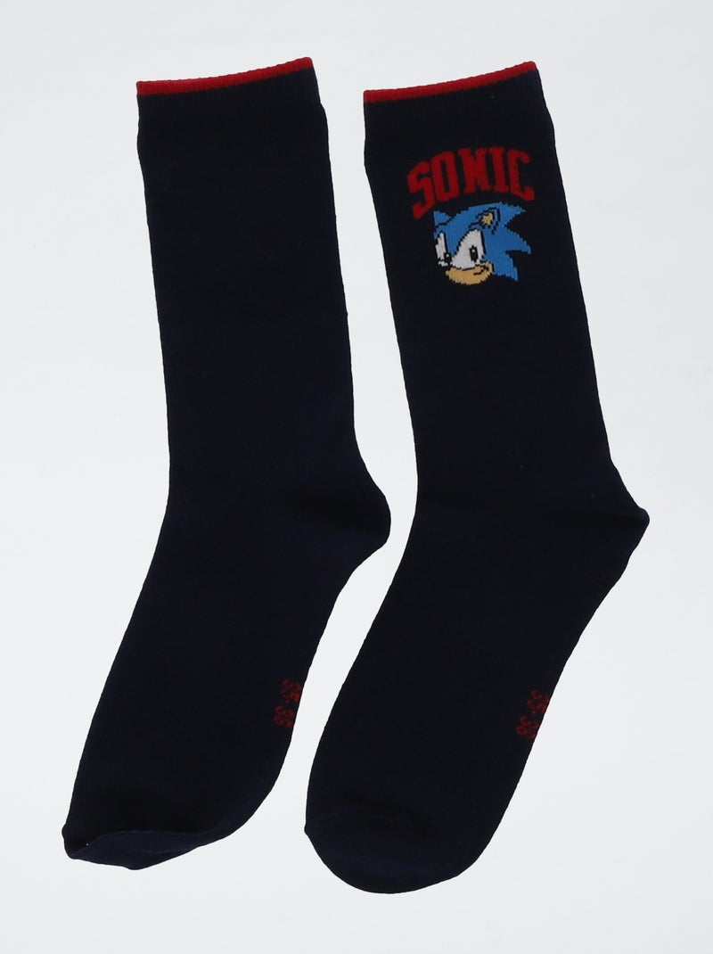 Set di 3 paia di calzini a mezza gamba 'Sonic' Blu - Kiabi