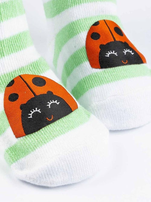 Set di 3 paia di calzini a righe pastello | Soxo - Kiabi