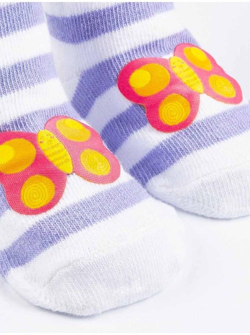 Set di 3 paia di calzini a righe pastello | Soxo - Kiabi