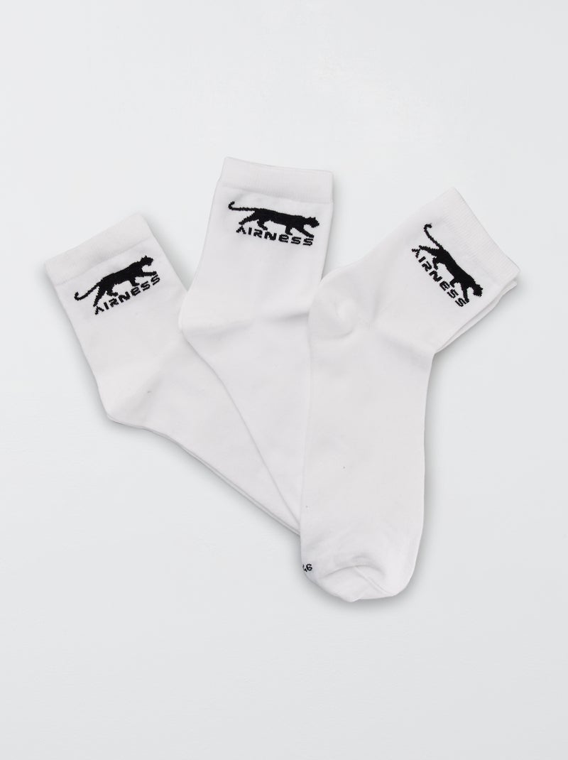 Set di 3 paia di calzini 'Airness' bianco - Kiabi