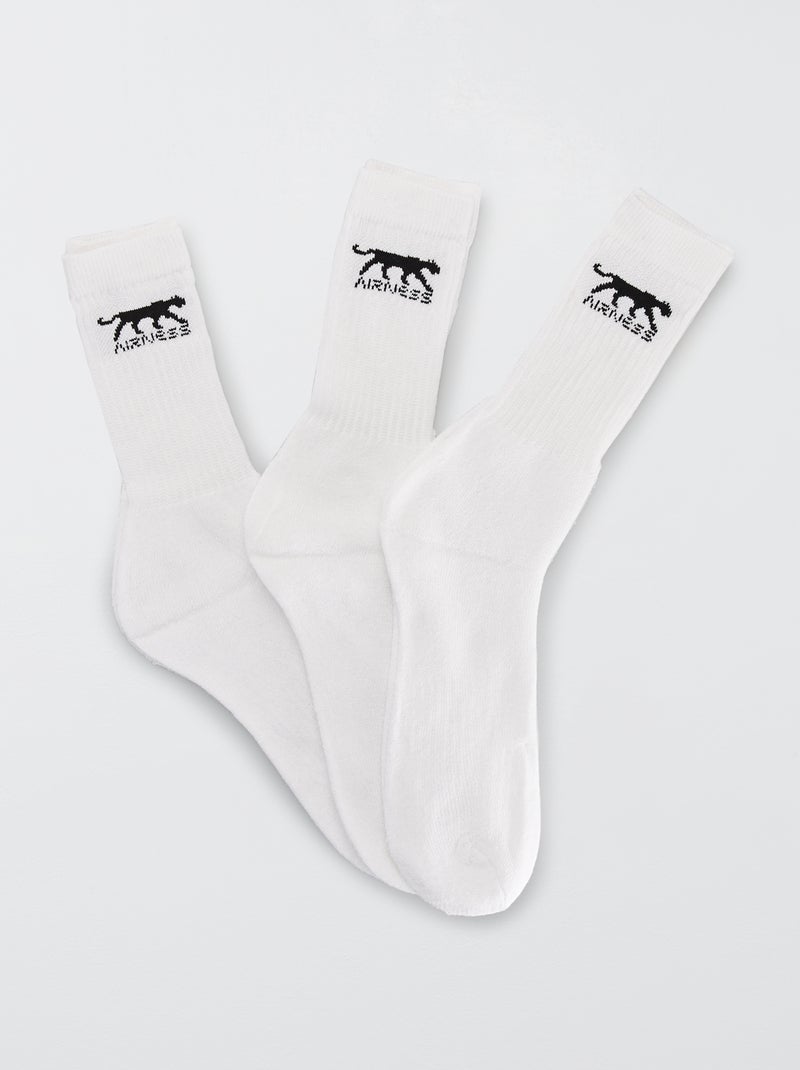 Set di 3 paia di calzini 'Airness' bianco - Kiabi