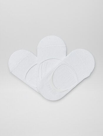 Set di 3 paia di calzini corti tinta unita