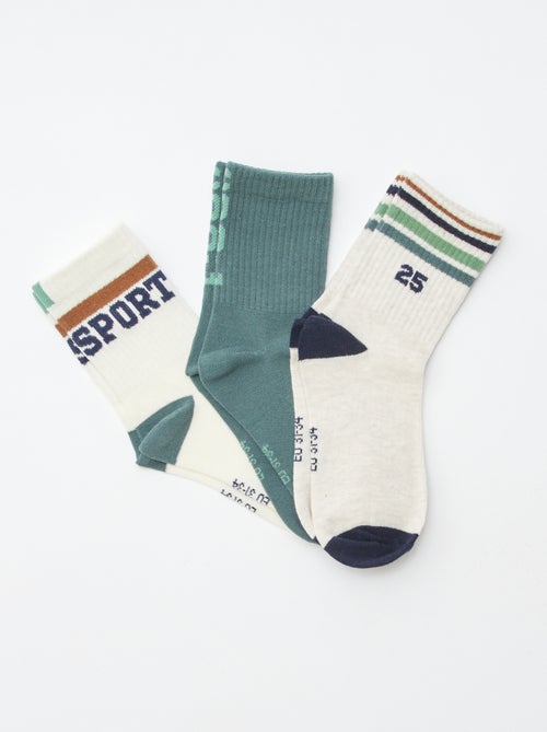 Set di 3 paia di calzini da tennis - Kiabi