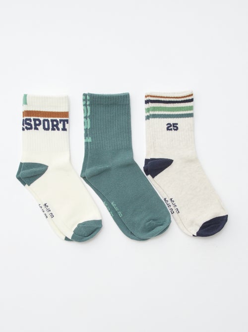 Set di 3 paia di calzini da tennis - Kiabi