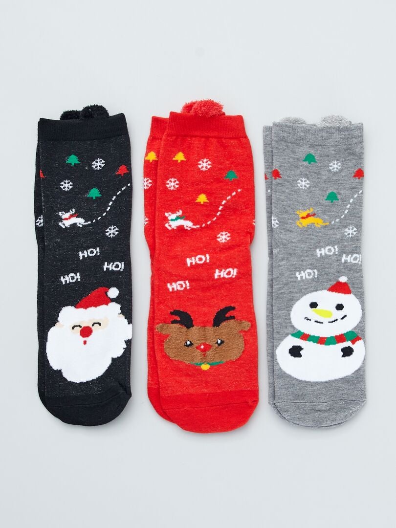 Set di 3 paia di calzini di Natale BEIGE - Kiabi